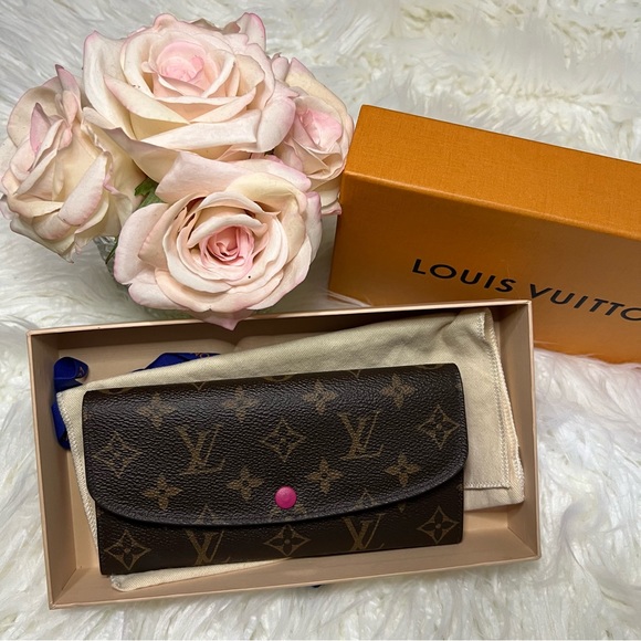 Louis Vuitton Emilie Monogram Wallet Hot Pink Interior Rare Color - Picture 4 of 16